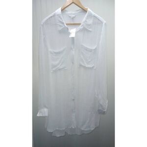 New with tags, Cato white,  long sleeve lightweight button-up shirt, cover up .